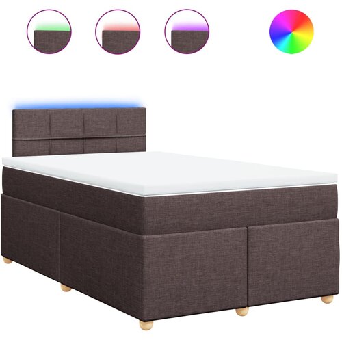 vidaXL Krevet box spring s madracem tamnosmeđi 120 x 190 cm od tkanine Cijene