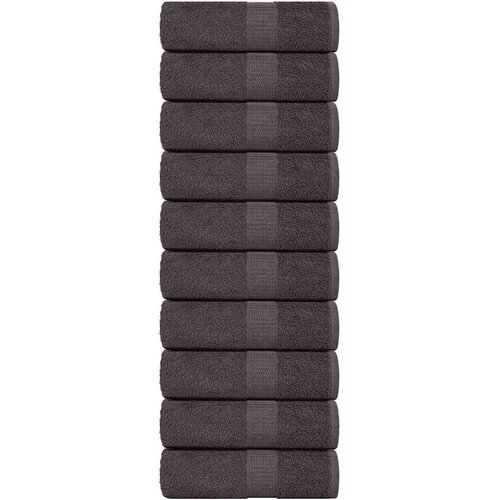 VidaXL Ručnici za goste 10 kom antracit 30x50 cm 360 gsm 100% pamuk Slike