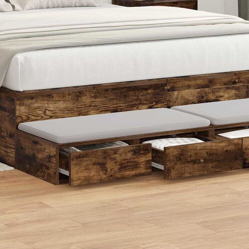  Ladice za krevet s ladicama Dimljeni hrast 140 x 36,5 x 16,5 cm Slike