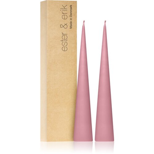 ester & erik cone candles old rose (no. 39) sveča 2x25 cm Cene