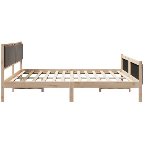  Okvir kreveta Smeđa i taupe 200 x 200 cm Masivna borovina Slike