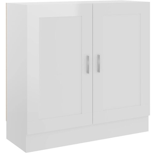 Maison Chic Knjižna omara - Knjižni regal visok sijaj bela 82,5x30,5x80 cm iverna plo&amp;scaron;ča, (21726096) Slike