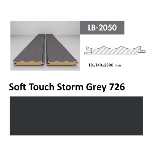 AGT profil Zidni MDF LB-2050 Timeless Gray (3017) 2800x140x18mm ( 026-069 ) Cene