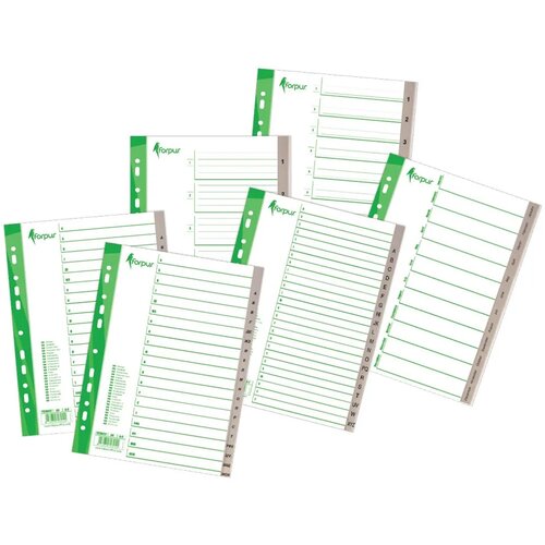 Forpus Ločilni listi A4 PP 1-5, sivi Cene