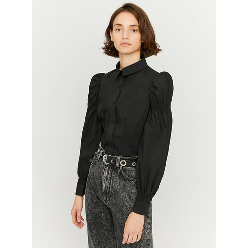 TALLY WEiJL Black shirt with gathered sleeves - Women's Slike