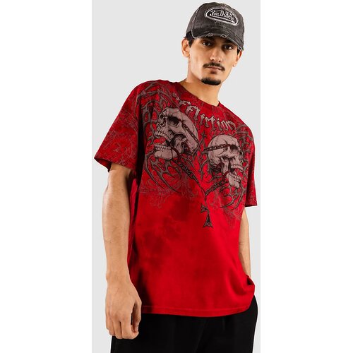 Affliction Collapse T-shirt cherry / dk.cherry crystal Cene