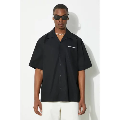 Carhartt WIP Pamučna košulja S/S Link Script Shirt za muškarce, boja: crna, relaxed, I033026.0D2XX