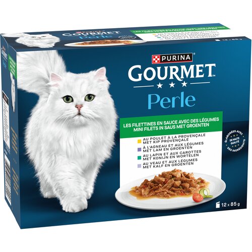  + 1 gratis! 5 x Gourmet Perle - Mije&scaron;ani izbor: Odabrane trakice s povrćem 5 x (12 x 85 g) Cijene
