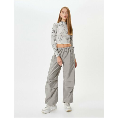 Koton Parachute Trousers Relaxed Cut with Floor Detail and Pockets Cene