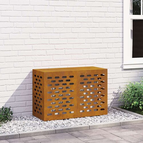 VidaXL Pokrov za klima uređaj Corten čelik Čelik 90 x 40 x 60 cm Slike