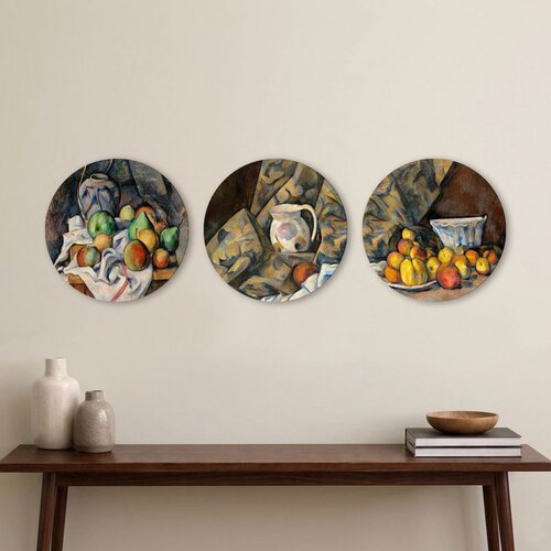 WALLXPERT 3YMDF11899 Multicolor Decorative MDF Painting (3 Pieces) Cene