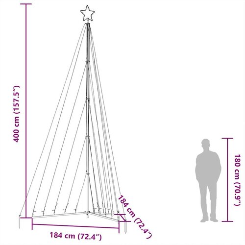 VidaXL LED božićno drvce 570 LED hladno bijelo 399 cm Slike
