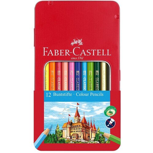 Faber-Castell Faber-Castell: Set drvenih bojica u metalnoj kutiji 12kom Cene