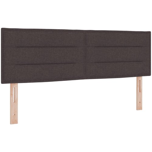 VidaXL vzglavje s črtasto zasnovo temno rjave barve 140 cm iz tkanine, (22008584) Slike