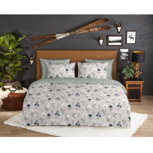 Good Morning Siva enojna flanelna posteljnina 140x200 cm Gioia &amp;ndash; Slike