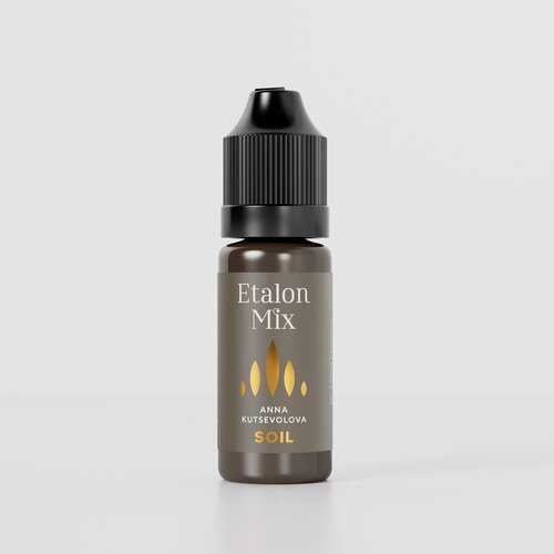 Etalon Mix Pigment trajne &amp;scaron;minke za obrve Soil Anna Kutsevolova, Neutralna tamno braon Slike
