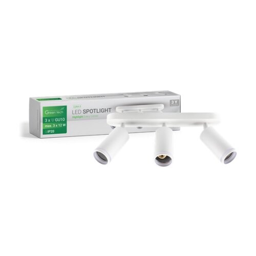 Greentech LED spot svjetiljka Green Tech, GU10 X 3 kom, bijela boja Cijene