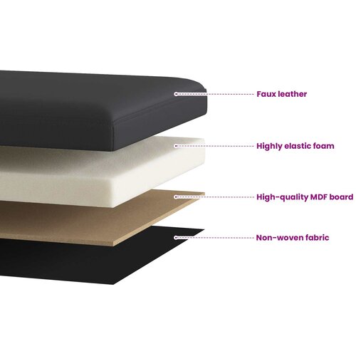  Sklopiva klupa za pohranu Siva 180 kg 80 L 77 x 38 x 38 cm PVC Slike