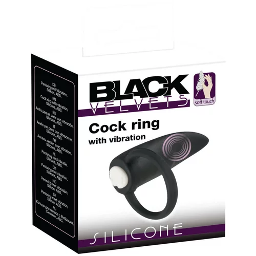 Black Velvets Črni žametni vibrator za prste (črn)