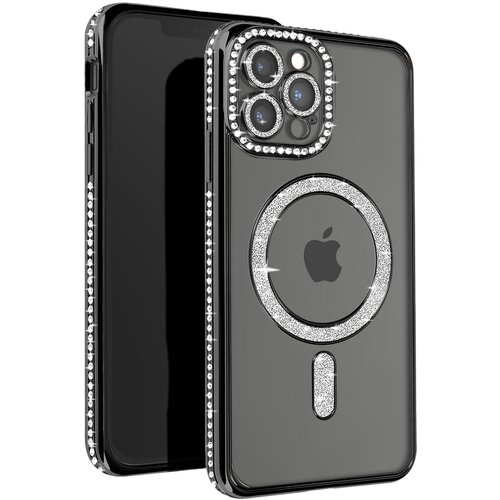 AVIZAR diamond case za iphone 12 pro max za&scaron;čita magsafe contour strass, črna, (5000016235) Cene