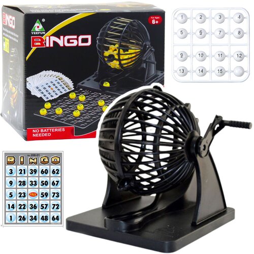  Klasična igra na sreću BINGO sa 80 loptica i 20 kartica - crni Cijene