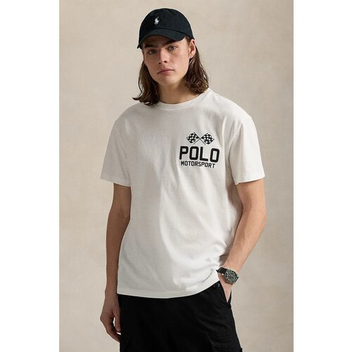 Polo Ralph Lauren Pamučna majica Sscnclsm1 Short Sleeve boja: bijela, s tiskom, 710972611 Slike