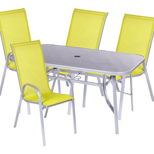 Olimp Sport Baštanska garnitura Pangani 4 stolice i sto žuta Cene