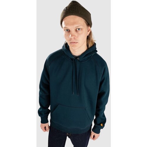 Carhartt WIP Chase Pulover s kapuco duck blue / gold Cene