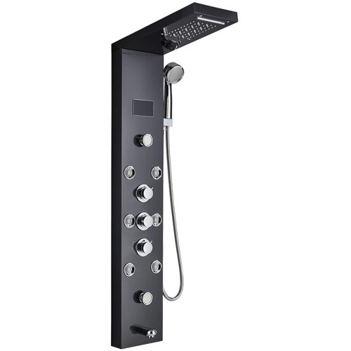 Wanmivezlo LED tu&scaron; panel, temperaturno občutljiv, masažni curki, 8009 črn, (5000159220) Cene