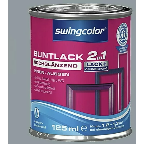 SWINGCOLOR Barvni lak 2v1 Swingcolor (srebrno siva, sijaj, 125 ml)