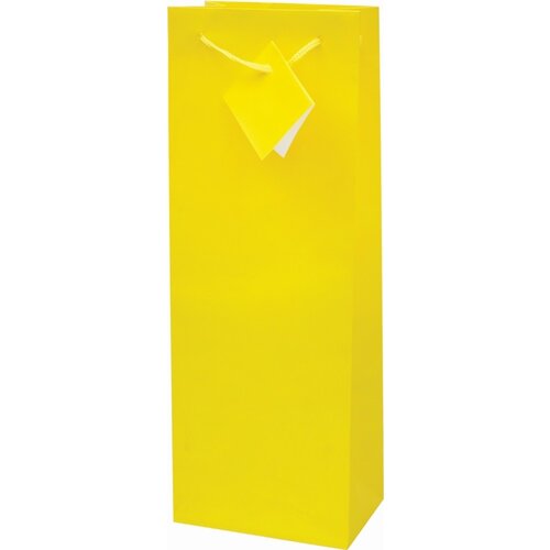  Vrečka darilna za steklenico plast. mat PROMOCIJA - RUMENA Slike