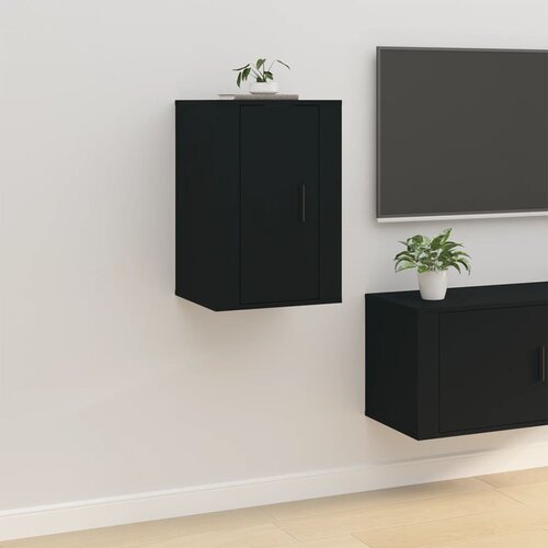 VidaXL Stenska TV omarica črna 40x34,5x60 cm Slike