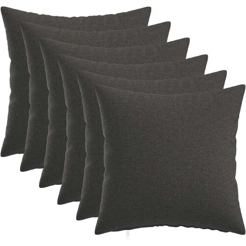  Presvlaka za jastuk 6 pcs HEERLEN Tamnosiva 40 x 40 cm Cijene