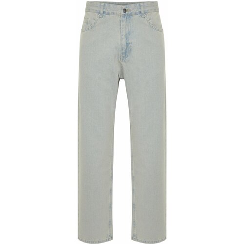 Trendyol Men's Blue 90's Straight Fit Jeans Denim Trousers Slike