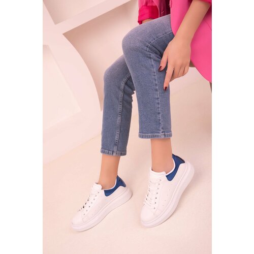 Soho White-Navy Blue Women's Sneakers 15732 Slike
