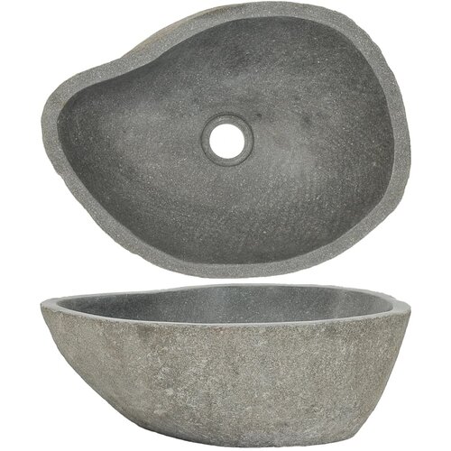 Maison Chic Umivalnik - Kopalna umivalnik - Lavabo iz rečnega kamna ovalen (37-46)x(29-36) cm, (21669687) Cene