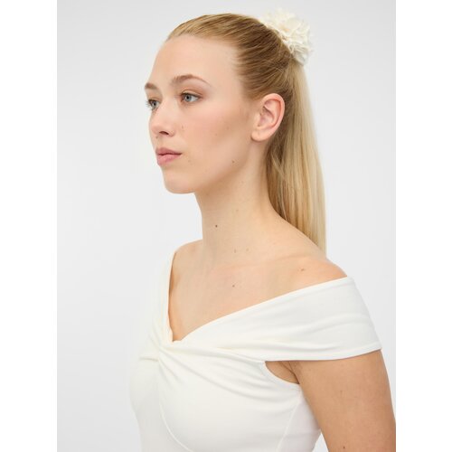 Orsay White Women&amp;#039;s Short Sleeve T-Shirt with Applique - Women Slike