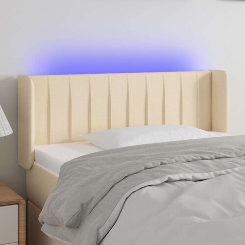  LED uzglavlje krem 93x16x78/88 cm od tkanine Cijene
