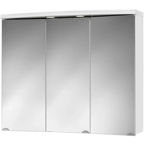 JOKEY Sieper Omarica z ogledalom Ancona LED 83 cm x 69 cm x 25 cm bela Slike