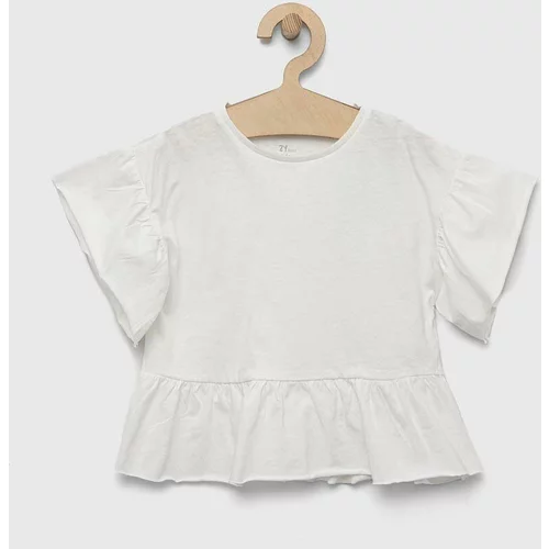 Zippy Dječja pamučna majica kratkih rukava boja: bijela