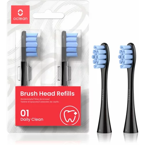 Oclean Brush Head Standard Clean P2S5 zamjenske glave za zubnu četkicu Black 2 kom