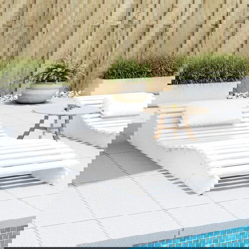 vidaXL Ležalnik bel 205x80x31,5 cm trdna borovina Cene