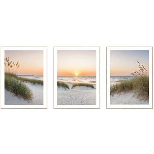 knor Slike v kompletu 3 ks 30x40 cm Sunrise on the Beach Cene