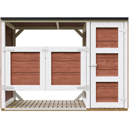 Timbela Nadstre&scaron;ek za smetnjake 2x240L, vrtna shramba M981A-REDWOOD RED, (5000227487) Cene