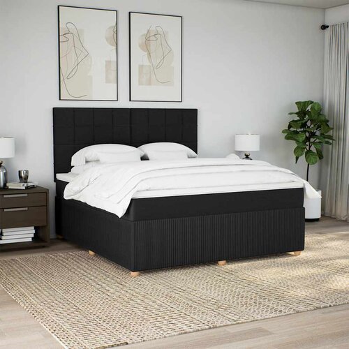  Krevet s oprugama i madracem crni 180x200 cm od tkanine Cijene