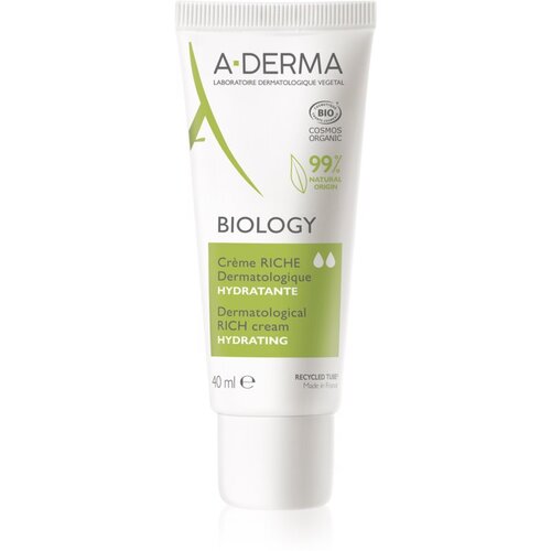 A-derma Biology hranjiva hidratantna krema za suhu i vrlo suhu osjetljivu kožu lica 40 ml Slike