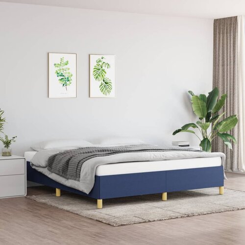 The Living Store Posteljni okvir moder 180x200 cm blago - Box Spring Posteljni Okvir, (21517543) Slike