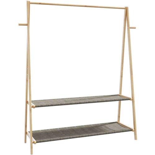 vidaXL Stalak za odjeću s policama 132x45,5x150,5 cm od bambusa Cijene