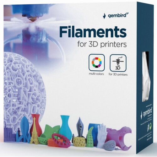 Gembird 3DP-PLA1.75-01-FY PLA Filament za 3D stampac 1.75mm, kotur 1KG Fluorescent Yellow Slike