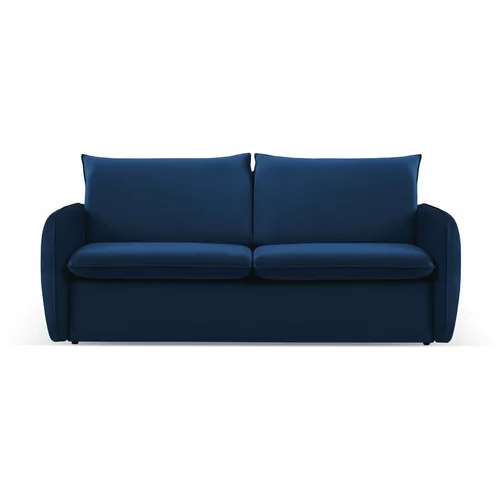 Cosmopolitan Design Tamno plava baršunasta sklopiva sofa 194 cm Vienna –